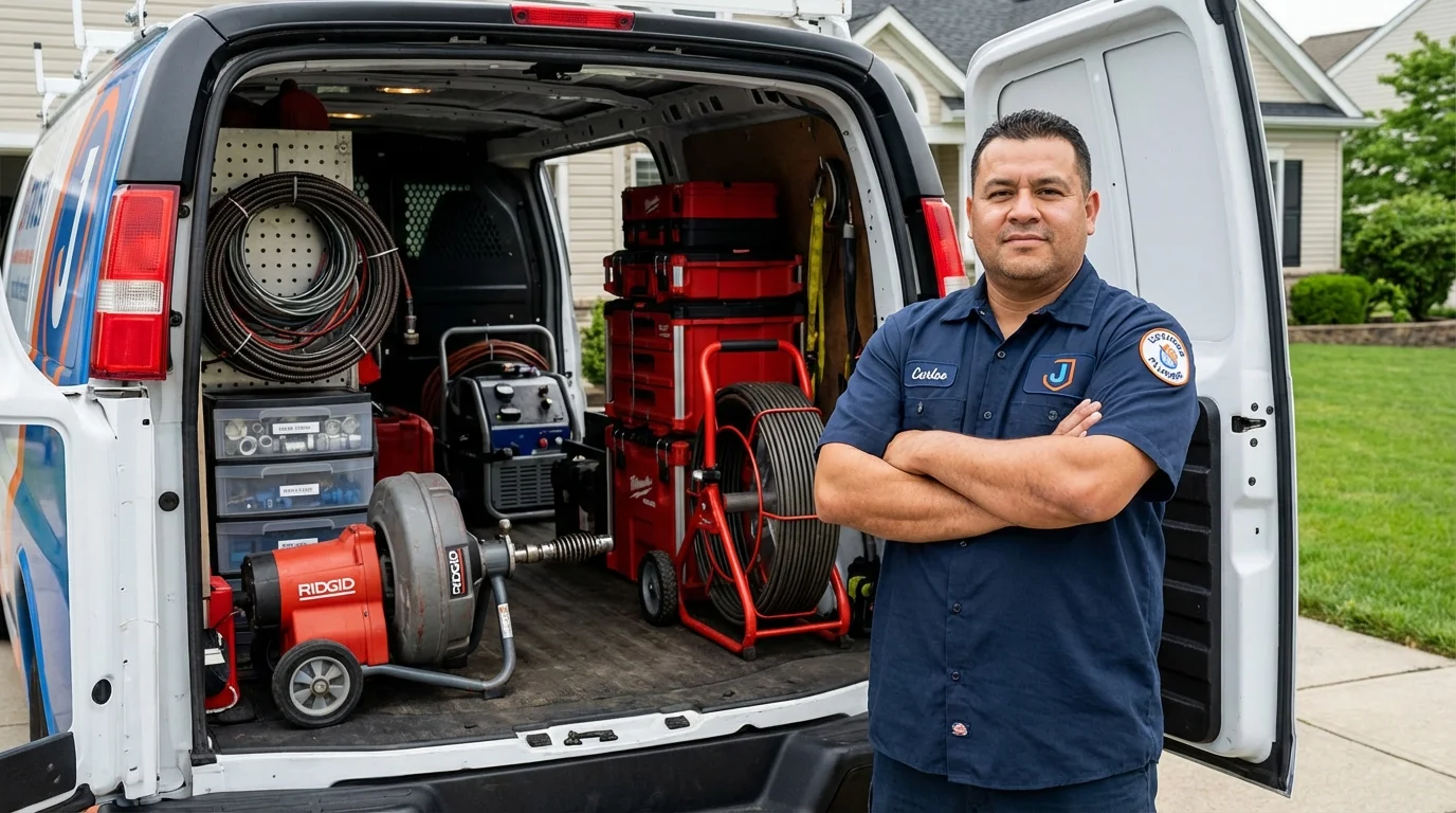 Professional drain cleaning equipment and Johns Plumbing LLC plumber in Saguache
