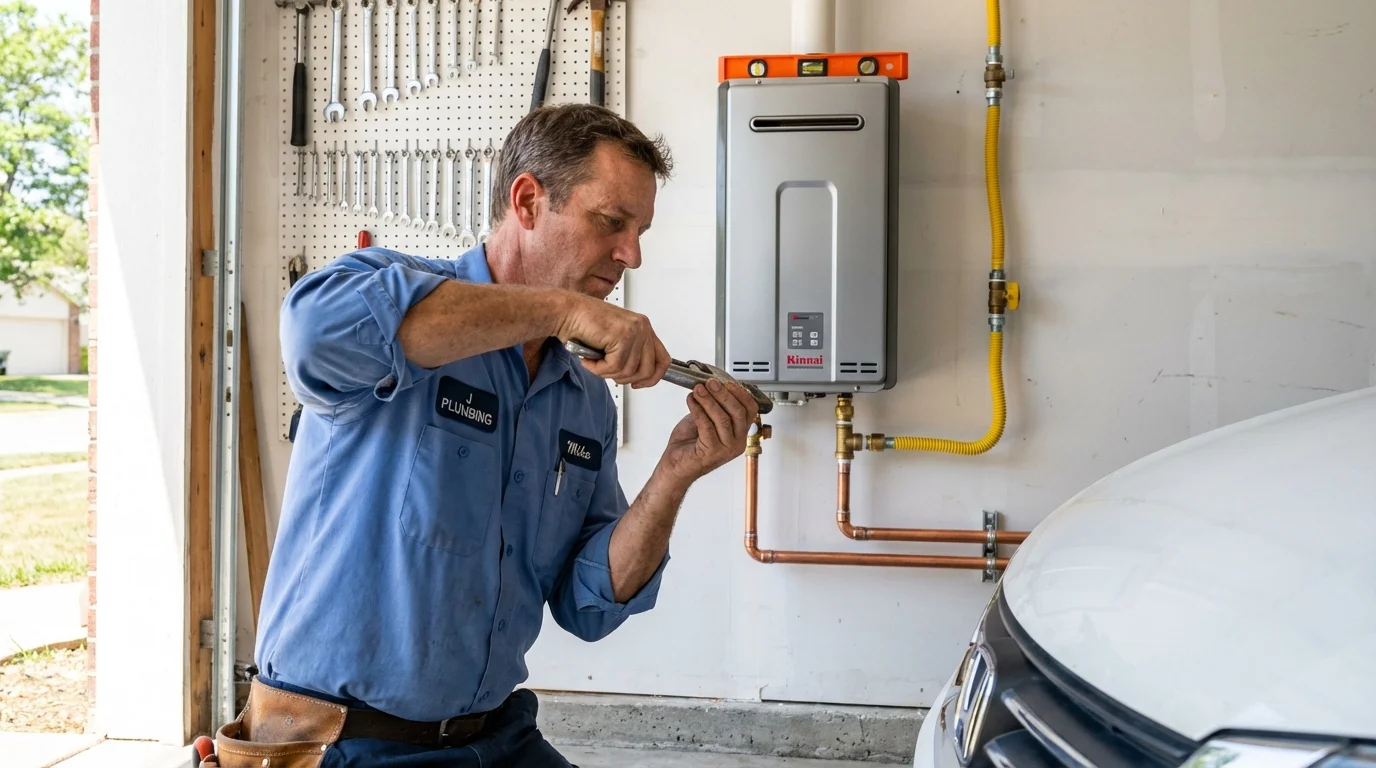 Tankless water heater installation by a Johns Plumbing LLC plumber in Saguache